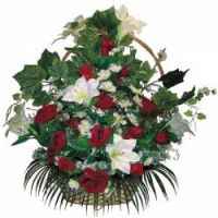 Купить траурную корзину из искусственных цветов - Саранск